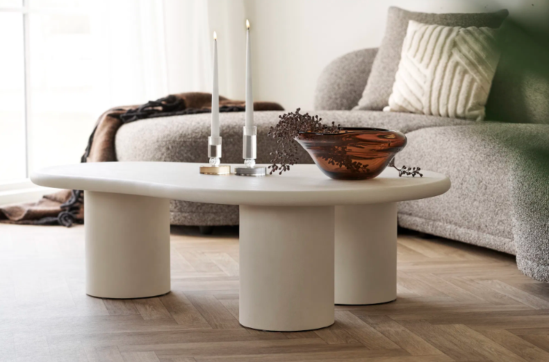 Palmera Salontafel – Cement Look – Lichtgrijs – 120x80x35 cm